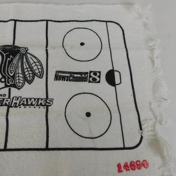 Portland Winterhawks Collectible Towel 14690 News Channel 8 White Black 18 x 11 - Picture 4 of 7